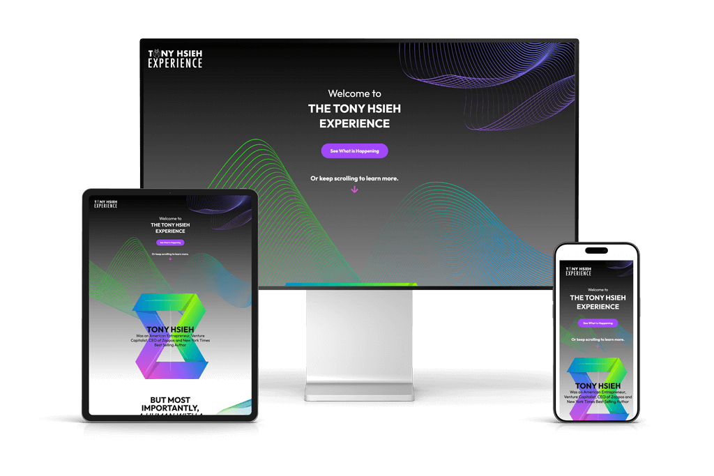 The Tony Hsiech Experience Website Thumbnail